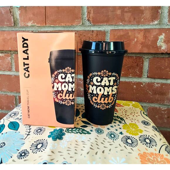 Cat Mom's Club Travel Cup Tumbler CatLadyBox - Picture 2 of 4